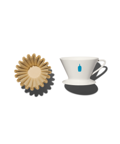 Blue Bottle Coffee Blue Bottle Dripper with Blue Bottle Coffee Filters